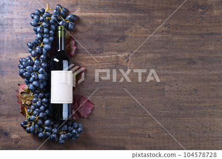 Grapes and red wine. Grapes and red wine. 104578728