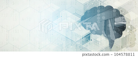 Abstract human brain. Artificial intelligence technology. Science background Abstract human brain. Artificial intelligence technology. Science background 104578811