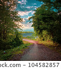 beautiful view of mountain,blue sky. Din Dam ThaPha, Sirikit Dam uttaradit Thailand. 104582857