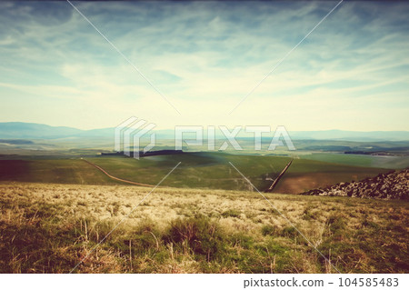 Analog photography. Landscape. Landscape with analog photography. 104585483