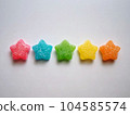 Five-color star-shaped candy 104585574