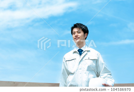 blue sky and engineer blue sky and engineer 104586970