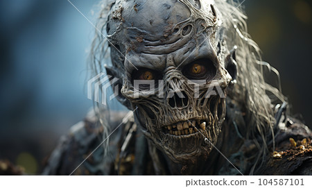 Zombie painting: detailed CG 104587101