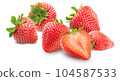 Strawberries isolated on white background 104587533