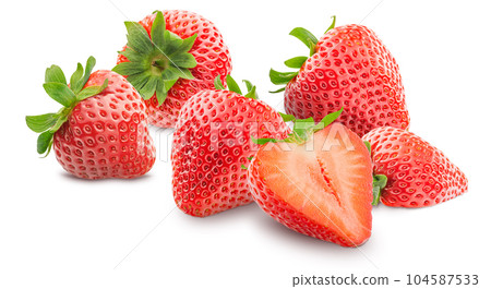 Strawberries isolated on white background 104587533