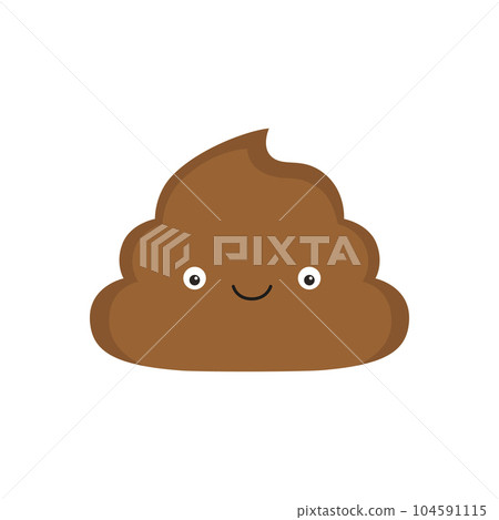 Poop smiles vector illustration isolated on white background Poop smiles vector illustration isolated on white background 104591115