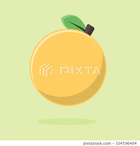 cute single image orange tangerine vector illustration green background 104596404