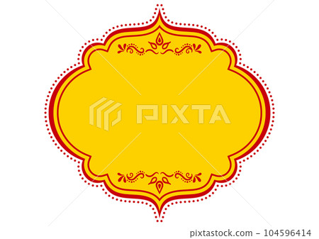 Ornamental frame in Indian style. Vector data. 104596414