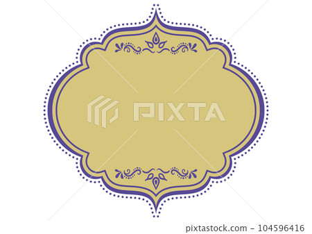 Ornamental frame in Indian style. Vector data. 104596416