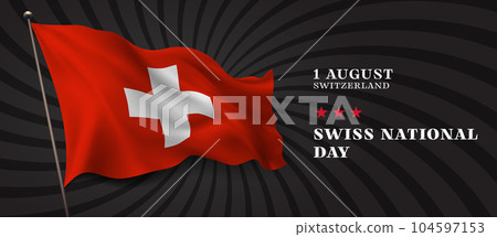 Switzerland national day vector banner, greeting card Switzerland national day vector banner, greeting card 104597153