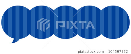 Speech bubble illustration 10 [stripe pattern (blue)] 104597552