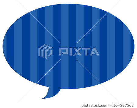 Speech bubble illustration 16 [stripe pattern (blue)] 104597562