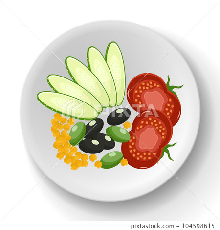 Assorted fresh natural vegetables on plate. Paprika, carrots, radishes, lettuce and artichoke dish Assorted fresh natural vegetables on plate. Paprika, carrots, radishes, lettuce and artichoke dish 104598615