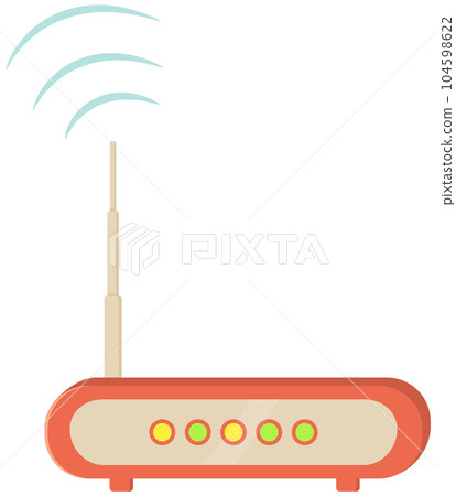 Router, wi fi connection technological device. for transmitting Internet signal over a distance 104598622