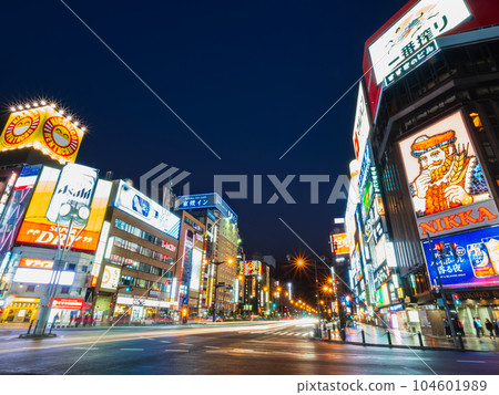 Sapporo Susukino at night 104601989