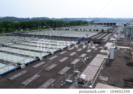 Sedimentation pond at the Tamagawa Upstream Water Reclamation Center 104602299