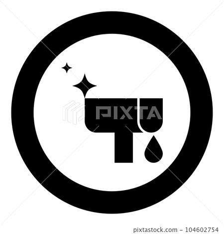 Rain gutter clearing eavestrough clean concept downpipe distribution pipe service cleaner roof drainage system chute clogged delete downspout icon in circle round black color vector illustration Rain gutter clearing eavestrough clean concept downpipe distribution pipe service cleaner roof drainage system chute clogged delete downspout icon in circle round black color vector illustration 104602754