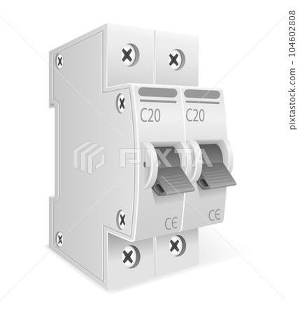 automatic electrical switches circuit breaker stock vector illustration automatic electrical switches circuit breaker stock vector illustration 104602808