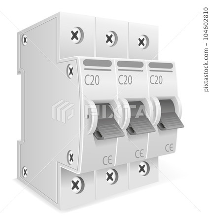 automatic electrical switches circuit breaker stock vector illustration automatic electrical switches circuit breaker stock vector illustration 104602810