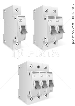 automatic electrical switches circuit breaker stock vector illustration 104602812