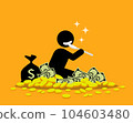 Born with a silver spoon in the mouth. Vector illustrations clip art depicts concept of privileged, blessing, inheritance, advantage, prosperity, lucky, and fortune.  104603480