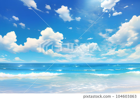 藍天夏日大海1 104603863