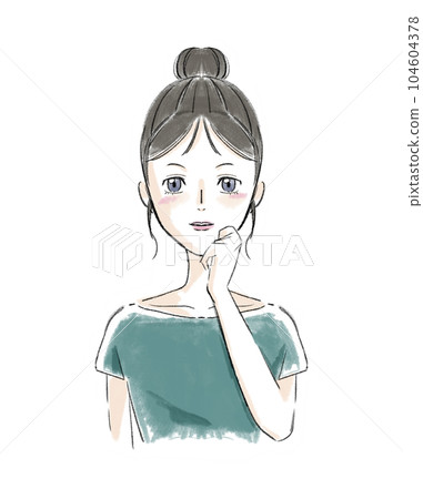 Women suffering from dry skin Women suffering from dry skin 104604378