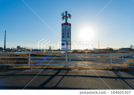 夕陽美景勝地三池港(福岡縣大牟田市有明町) 夕陽美景勝地三池港(福岡縣大牟田市有明町) 104605307