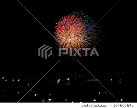 從 JR 相生站新幹線站台看到的庇隆煙火表演 104605642