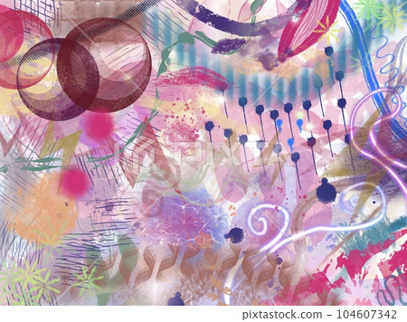 具有各種形狀和顏色的抽像圖像 104607342