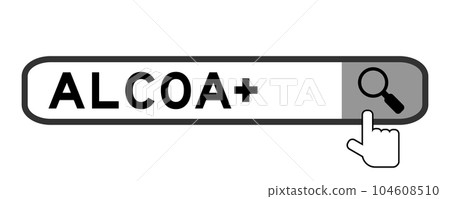 Search banner in word ALCOA (Abbreviation of Attributable, Legible, Contemporaneous, Original and Accurate) plus with hand over magnifier icon on white background Search banner in word ALCOA (Abbreviation of Attributable, Legible, Contemporaneous, Original and Accurate) plus with hand over magnifier icon on white background 104608510