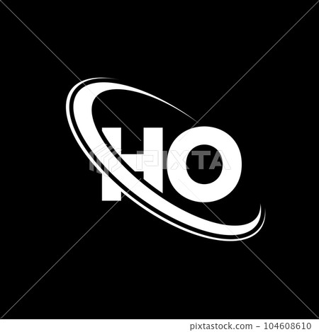 HO logo. H O design. White HO letter. HO/H O letter logo design. Initial letter HO linked circle uppercase monogram logo. HO logo. H O design. White HO letter. HO/H O letter logo design. Initial letter HO linked circle uppercase monogram logo. 104608610