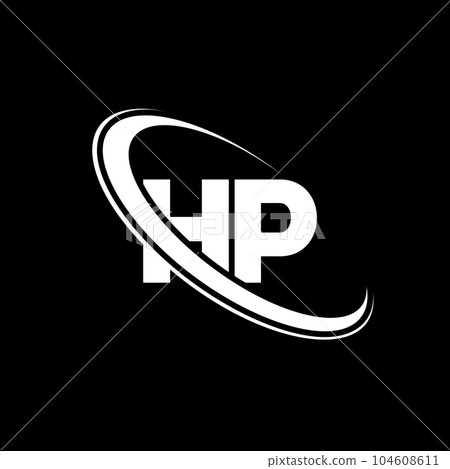 HP logo. H P design. White HP letter. HP/H P letter logo design. Initial letter HP linked circle uppercase monogram logo. HP logo. H P design. White HP letter. HP/H P letter logo design. Initial letter HP linked circle uppercase monogram logo. 104608611