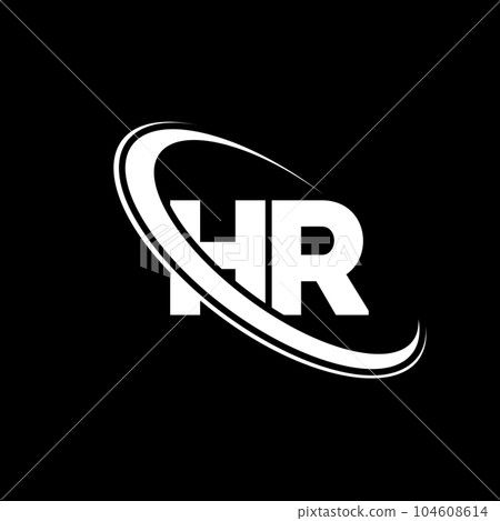 HR logo. H R design. White HR letter. HR/H R letter logo design. Initial letter HR linked circle uppercase monogram logo. HR logo. H R design. White HR letter. HR/H R letter logo design. Initial letter HR linked circle uppercase monogram logo. 104608614