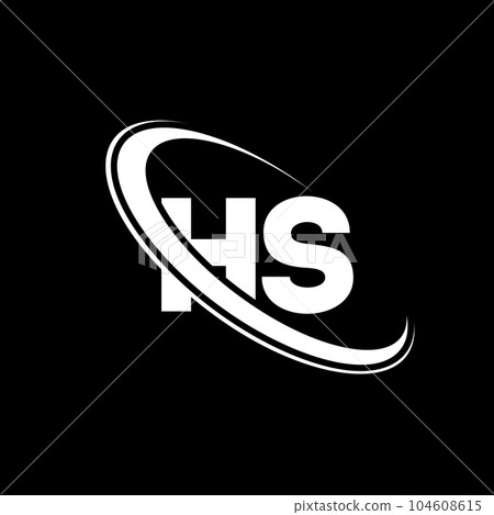 HS logo. H S design. White HS letter. HS/H S letter logo design. Initial letter HS linked circle uppercase monogram logo. HS logo. H S design. White HS letter. HS/H S letter logo design. Initial letter HS linked circle uppercase monogram logo. 104608615