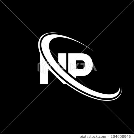 Np letter logo design with camera icon Royalty Free Vector