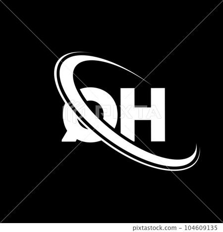QH logo. Q H design. White QH letter. QH/Q H letter logo design. Initial letter QH linked circle uppercase monogram logo. QH logo. Q H design. White QH letter. QH/Q H letter logo design. Initial letter QH linked circle uppercase monogram logo. 104609135