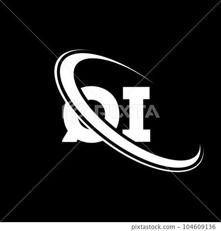 QI logo. Q I design. White QI letter. QI/Q I letter logo design. Initial letter QI linked circle uppercase monogram logo. QI logo. Q I design. White QI letter. QI/Q I letter logo design. Initial letter QI linked circle uppercase monogram logo. 104609136