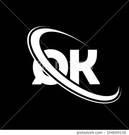 QK logo. Q K design. White QK letter. QK/Q K letter logo design. Initial letter QK linked circle uppercase monogram logo. QK logo. Q K design. White QK letter. QK/Q K letter logo design. Initial letter QK linked circle uppercase monogram logo. 104609138