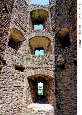 Interior of Raglan Castle - Raglan, Monmouthshire, South Wales Interior of Raglan Castle - Raglan, Monmouthshire, South Wales 104609694