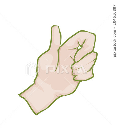 手豎起大拇指 104610897