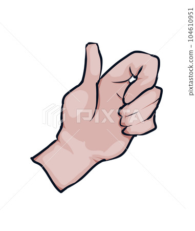 Illustration of a realistic hand Illustration of a realistic hand 104610951