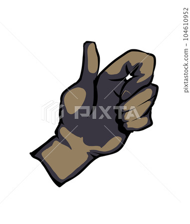 Illustration of a realistic hand Illustration of a realistic hand 104610952