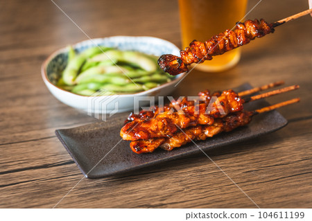[晚間飲品]毛豆烤雞肉串[開胃菜] 104611199