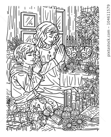 kids praying coloring pages