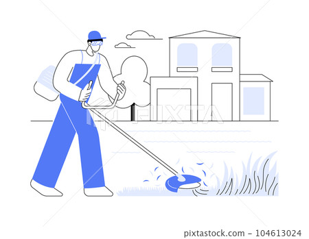 Lawn care service abstract concept vector illustration. 104613024