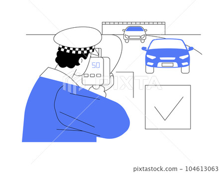 Speed monitoring abstract concept vector illustration. 104613063