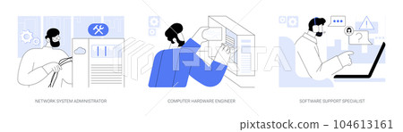 Network maintenance and administration abstract concept vector illustrations. Network maintenance and administration abstract concept vector illustrations. 104613161