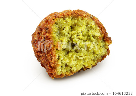 falafel ball isolated on a white background with full depth of field falafel ball isolated on a white background with full depth of field 104613232
