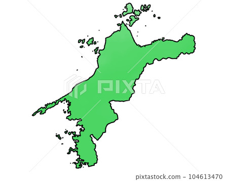Slightly loose Ehime prefecture map 104613470